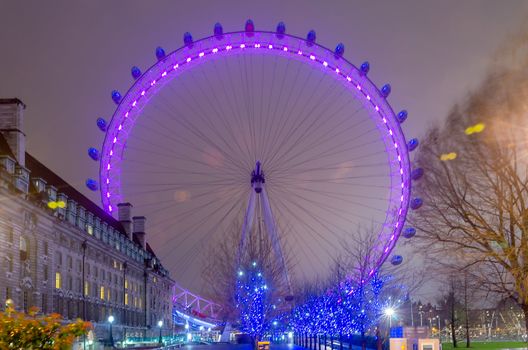 The London Eye Panoramic Wheel at Night