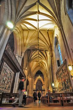 interior of a national cathedral gothic classic architecture