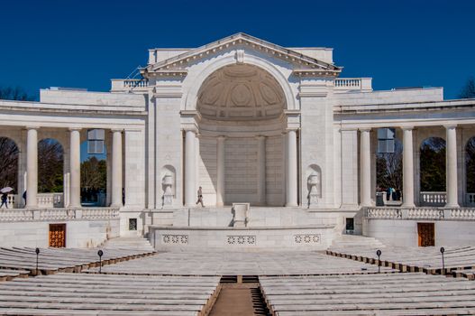 View  of the Memorial Amphitheater at arlington cemetery