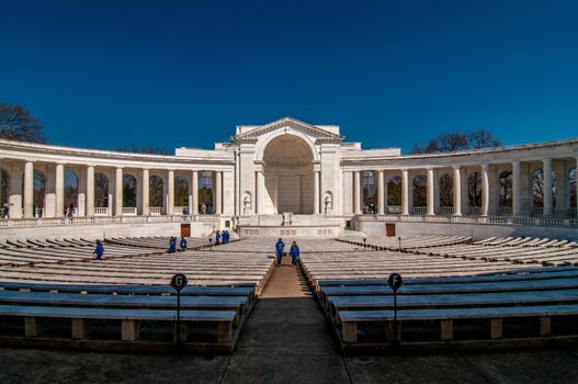 View  of the Memorial Amphitheater at arlington cemetery