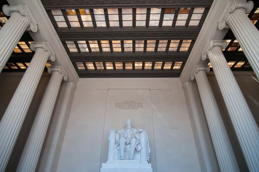 Abraham Lincoln Memorial in Washington DC USA