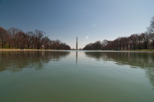 Washington Monument in spring, Washington DC United States