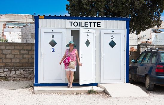 Public toilet in the street. Croatia