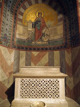 Chiusi - The Romanesque Cathedral (Duomo) of San Secondiano, built around 560 AD over a pre-existing basilica, and renovated in the 13th century. It has a nave and two aisles supported by antique columns.