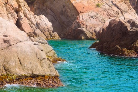 Sea and rocks (Spain, Costa Brava, Tossa De Mar)