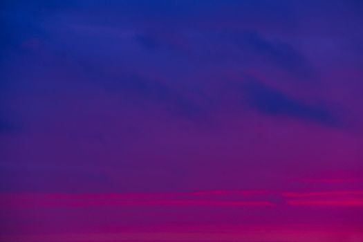 Beautiful blue and purple sunset sky