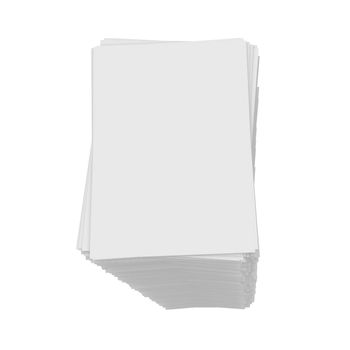 A stack of white paper. Isolated render on a white background