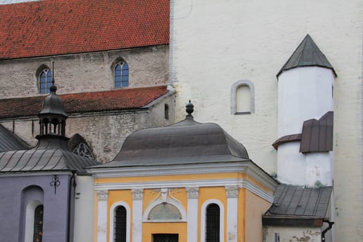 Beautiful buildings in old town of Tallinn