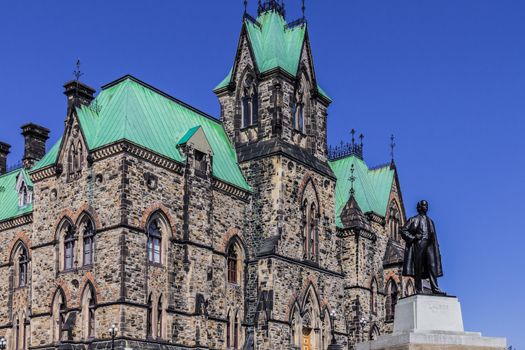 Parliament Building on the Parliament Hill in Ottawa, Ontario, Canada