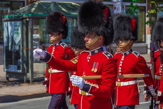 Ceremonial Guard Parade in Ottawa on Parliament Hill, Ontario, Canada