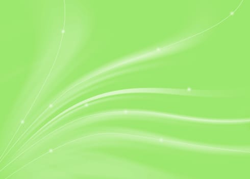 Abstract curve texture green background