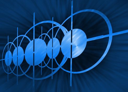 Blue abstract grunge background