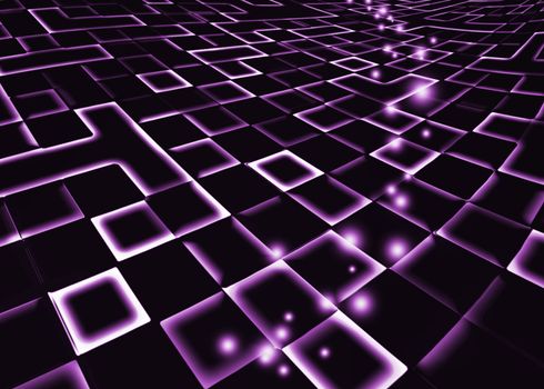 abstract square pixel mosaic purple background