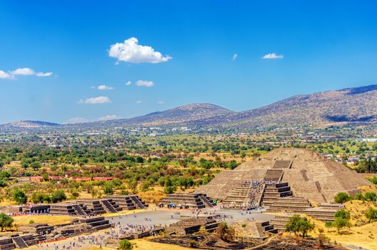Pyramid of the Moon at the ancient city of Teotihuacan near Mexico City