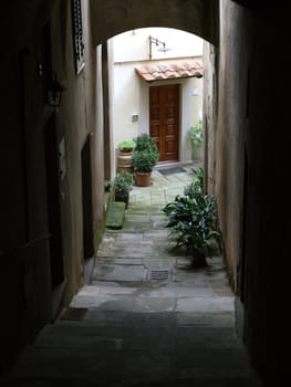 lovely, steep and narrow streets of Cortona. Tuscany