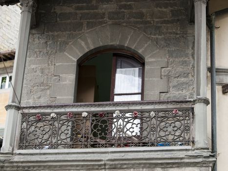 Beautiful balcony near the Piazza della Repubblica in Cortona
