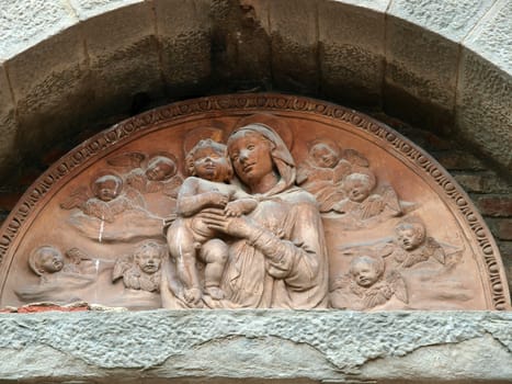 Mary and Jesus, among the angels