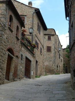 lovely, steep and narrow streets of Cortona. Tuscany