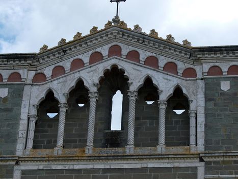 Detail from the facade of the church of St. Margaret of Cortona