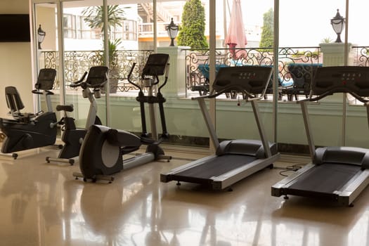 gym at the hotel, jogging tracks