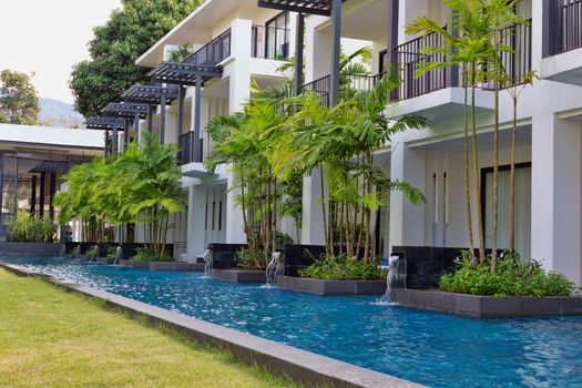 Swimming pool in spa resort, Koh Chang, Thailand