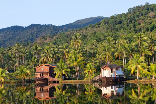 Tropical hotel in the jungle. Island Koh Chang, Thailand.