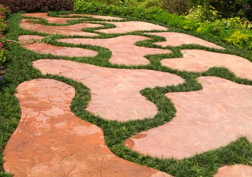 Path in the park, landscaping