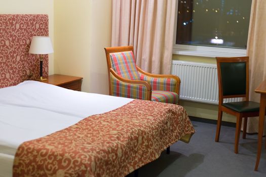 hotel room, modern interior