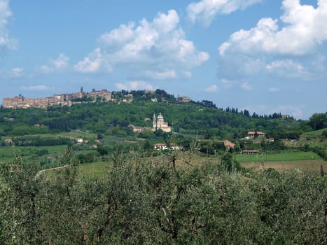 Panoramic View Of Montepulciano ,Tuscany, Italy.