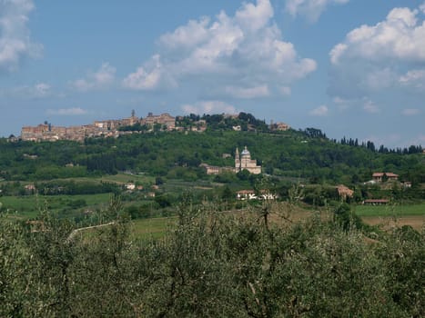 Panoramic View Of Montepulciano ,Tuscany, Italy.