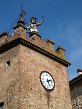 Torre Della Pulcinella Clocktower, Montepulciano, Italy.
