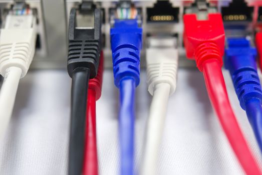 Network switch and colorful cables