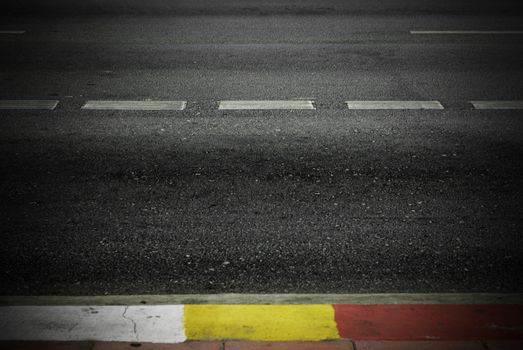 Highway with road markings background 