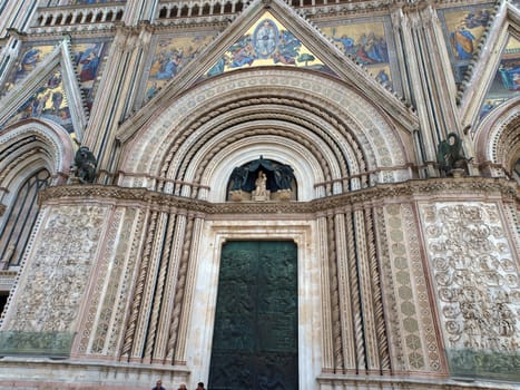 Main west portal - Orvieto Cathedral . Orvieto,Umbria, Italy 