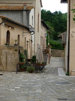 Bagno Vignoni in Tuscany.  Spa known for the Middle Ages  
