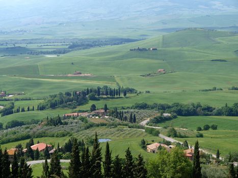 The landscape of the Val d’Orcia. Tuscany. Italiy