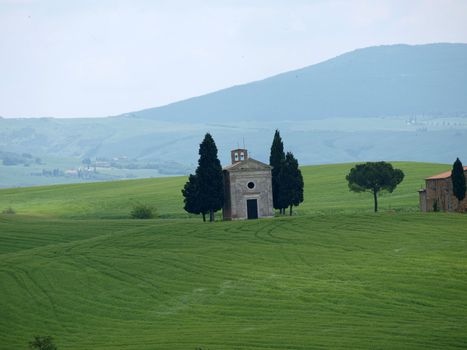 Church of Capella de Vitaleta, near Pienza, Tuscany, Italy, Europe