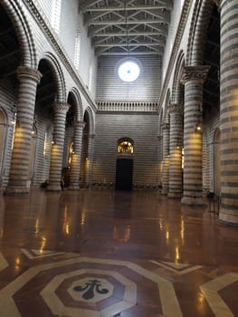 Interior of Cathedral (Duomo). Orvieto, Umbria 