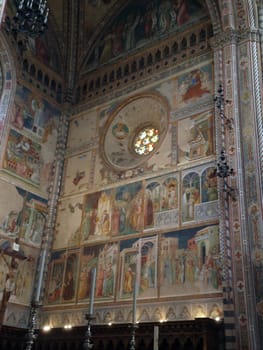Interior of Cathedral (Duomo). Orvieto, Umbria 