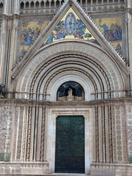 Main west portal - Orvieto Cathedral . Orvieto,Umbria, Italy