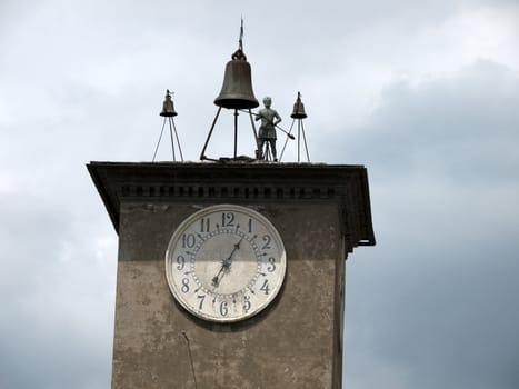 Clock tower, Piazza del Duomo. - Orvieto, Umbria , Italy