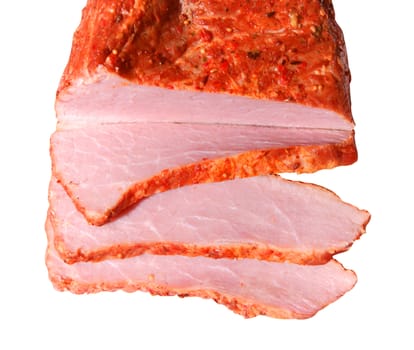 Ham on white background is insulated