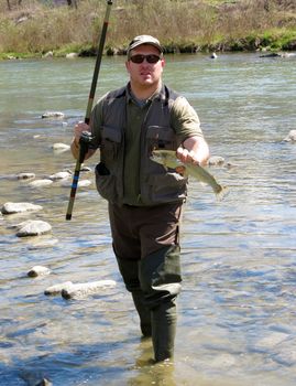 fisherman on river 