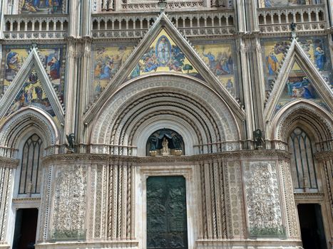 Main west portal - Orvieto Cathedral . Orvieto,Umbria, Italy