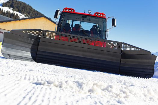 in front of snowplow