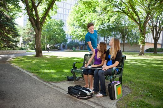 Group of students at university campus