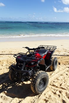 quad on the beach