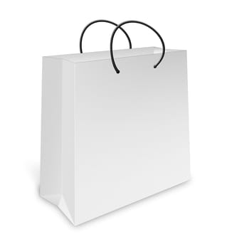 Paper bag on a white background. Isolated