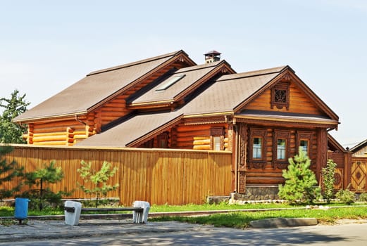 Beautiful new country wooden house