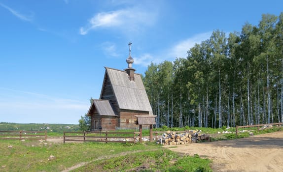 Wooden church of the Resurrection of Christ  on Mount Levitan. Ples, Russia